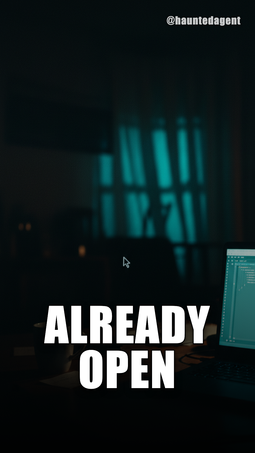 AI horror reel cover - the cursor was already open