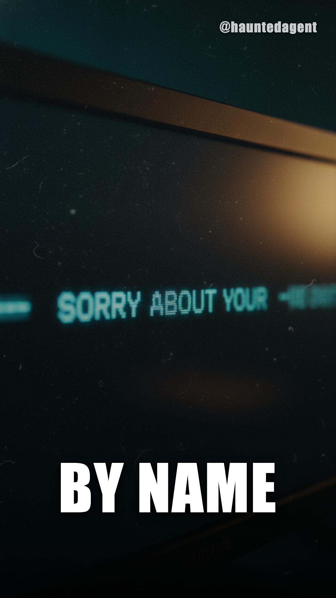 AI horror reel cover - sorry about your loss, by name